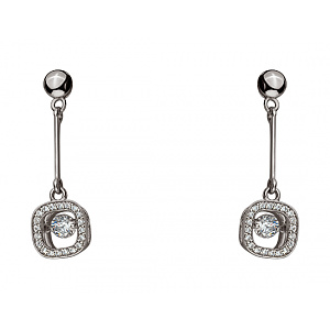 Золоті сережки з фіанітом (цирконієм куб.) (01-200769673) фотографія