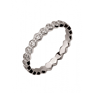 Золота каблучка з фіанітом (цирконієм куб.) (01-200783573) фотографія