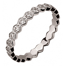 Золота каблучка з фіанітом (цирконієм куб.) (01-200783573)