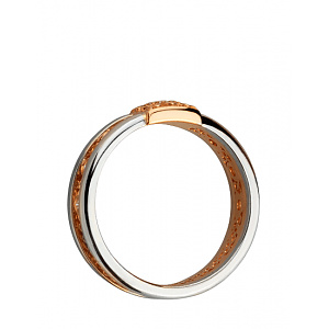 Золота каблучка з діамантами (01-200807473) фотографія