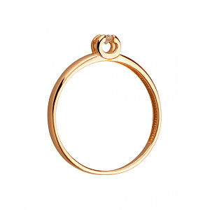 Золота каблучка з діамантом (01-200816073) фотографія