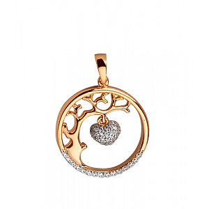 Золотой кулон с фианитом (цирконием куб.) (01-200845073) фотография