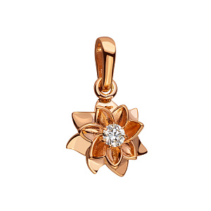 Золотий кулон з діамантом (1б_п-110) фотографія