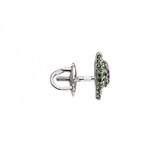 Золоті сережки з фіанітами  та  корундами синтетичними (2б_с-266) фотографія