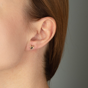 Золотые серьги с фианитами (1б_с-257) фотография