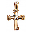 Золотой крестик с бриллиантами 01-18818374 фотография 1