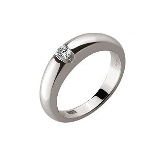 Золотое  кольцо с бриллиантом (01-19246874) фотография