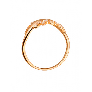 Золотое кольцо с цирконием куб. (01-19326374) фотография