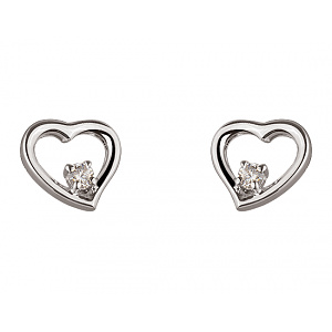 Золотые серьги с цирконием куб. (01-200055174) фотография