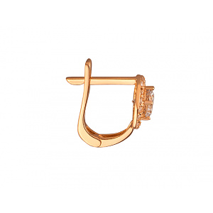 Золотые серьги с цирконием куб. (01-200111974) фотография