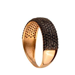 Золотое кольцо с цирконием куб. (01-200346974) фотография