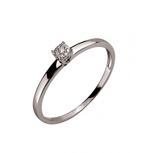 Золота каблучка з діамантами (01-200364874) фотографія