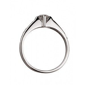 Золота каблучка з діамантами (01-200388274) фотографія