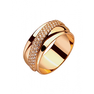 Золота каблучка з цирконієм куб. (01-200392674) фотографія