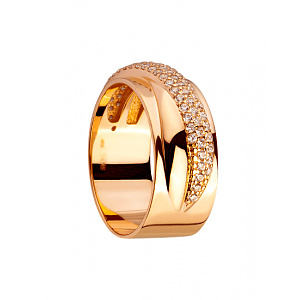 Золота каблучка з цирконієм куб. (01-200392674) фотографія