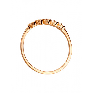 Золота каблучка з діамантами (01-200443774) фотографія