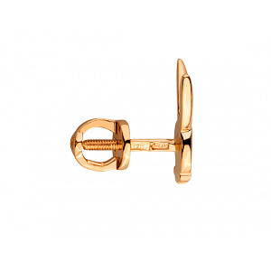 Золотые серьги с цирконием куб. (01-200542774) фотография