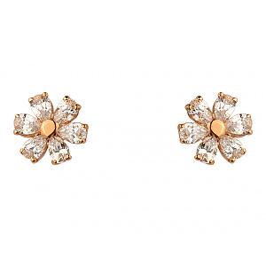 Золотые серьги с цирконием куб. (01-200547274) фотография