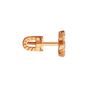 Золотые серьги с цирконием куб. (01-200547274) фотография