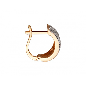 Золоті сережки з фіанітом (цирконієм куб.) (01-200633474) фотографія