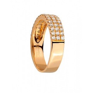 Золотое  кольцо с бриллиантами (01-200838274) фотография