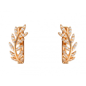 Золоті сережки з фіанітом (цирконієм куб.) (01-200845174) фотографія