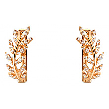 Золоті сережки з фіанітом (цирконієм куб.) (01-200845174)