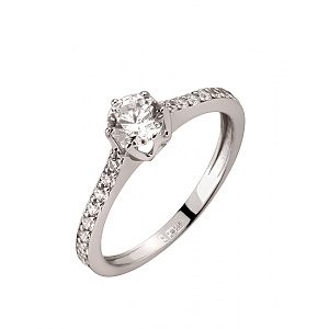 Золота каблучка з фіанітом (цирконієм куб.) (01-200867874) фотографія