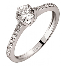 Золота каблучка з фіанітом (цирконієм куб.) (01-200867874)