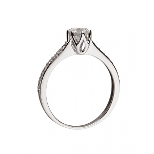 Золота каблучка з фіанітом (цирконієм куб.) (01-200867874) фотографія