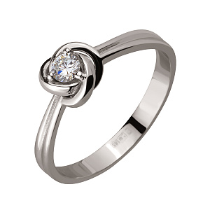 Золота каблучка з діамантом (2б_к-198) фотографія