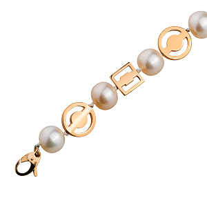 Золотой браслет с жемчугом (1б_б-003) фотография