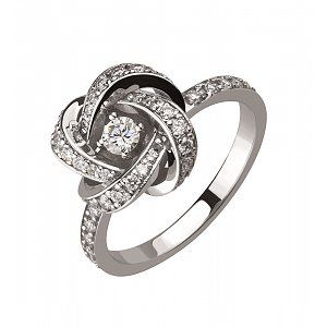 Золотое кольцо с бриллиантами (2б_к-270) фотография