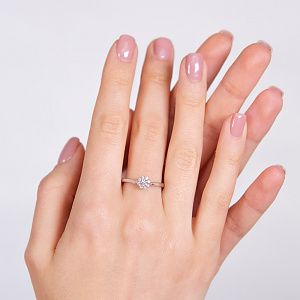 Золотое кольцо с бриллиантами (2б_к-147) фотография