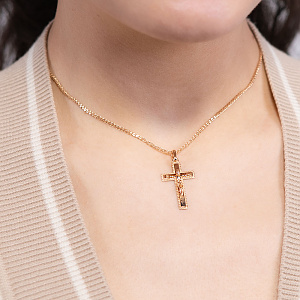 Золотой крестик  (1б_п-208) фотография