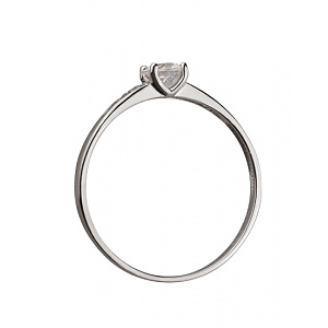 Золотое кольцо с цирконием куб. (01-18751075) фотография