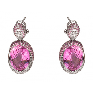 Золоті сережки з діамантами (01-200137475) фотографія