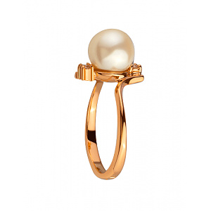 Золота каблучка з діамантами (01-200152575) фотографія