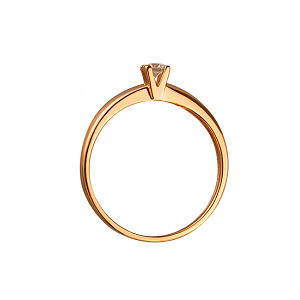Золотое кольцо с бриллиантом (01-200237275) фотография