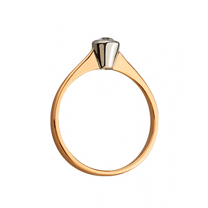 Золотое кольцо с бриллиантом (01-200530775) фотография