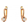 Золотые серьги с цирконием куб. 01-200539575 фотография 1