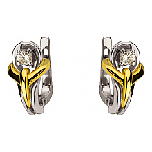 Золоті сережки з діамантами (01-200575975)