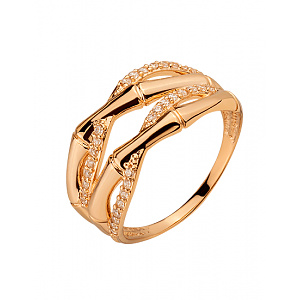 Золота каблучка з цирконієм куб. (01-200590075) фотографія