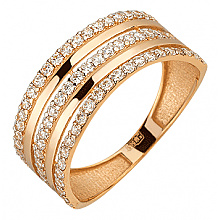 Золота каблучка з цирконієм куб. (01-200599975)