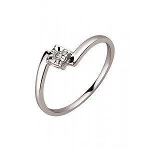 Золотое кольцо с бриллиантом (01-200745975) фотография