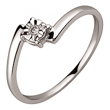 Золотое кольцо с бриллиантом (01-200745975)