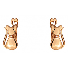 Золоті сережки з фіанітом (цирконієм куб.) (01-200766175)