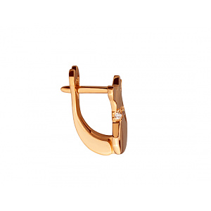 Золоті сережки з фіанітом (цирконієм куб.) (01-200766175) фотографія