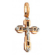 Золотий хрестик з фіанітом (цирконієм куб.) 01-200807475 фотографія 1
