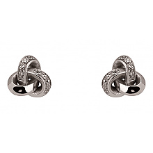 Золотые серьги с фианитом (цирконием куб.) (01-200838275)